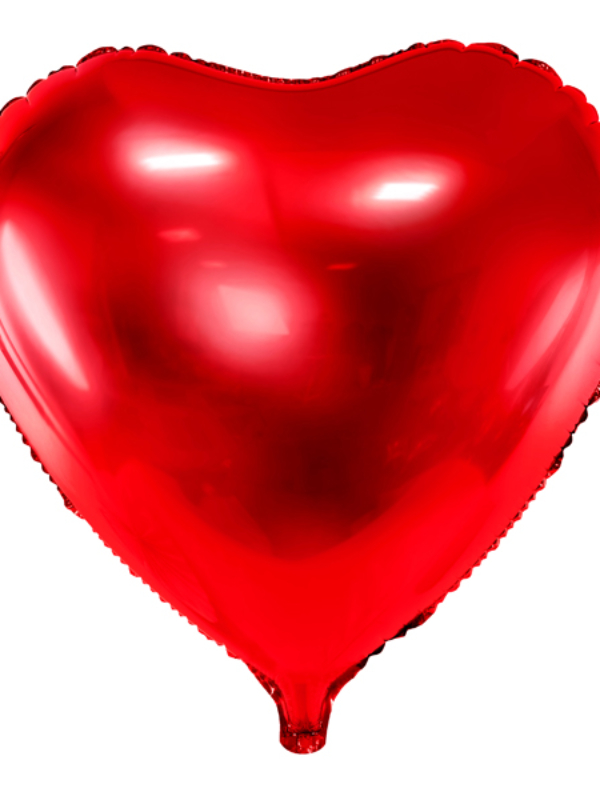 serce foliowe czerwone