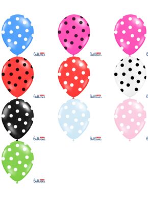 Balony lateksowe w Kropki Różne kolory