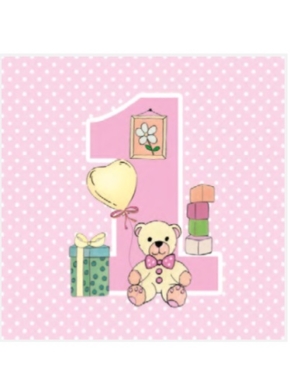 Serwetki różowe Roczek