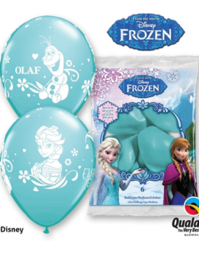 Balony Anna Elsa Olaf błękitne