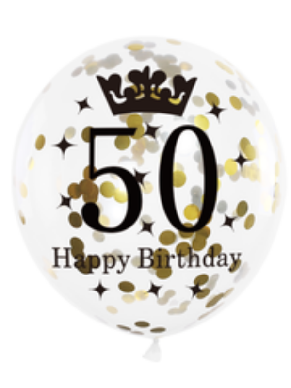 Balon-na-50-urodziny-konfetti-zlote