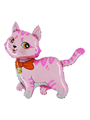 Balon foliowy kot różowy