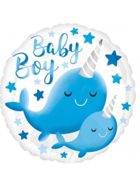 Balon okrągły Narwahl Baby Boy
