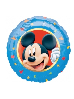 Balon okrągły Myszka Miki niebieski