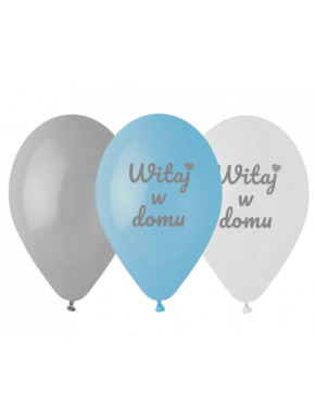 Balon lateksowy z napisem witaj w domu