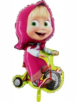 Balon foliowy masza na rowerze