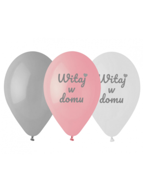 Balon lateksowy z napisem witaj w domu