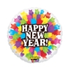 Balon foliowy Happy New Year kolorowe gwiazki