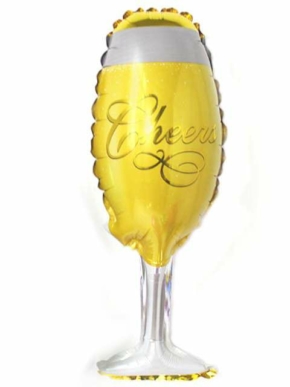 Balon foliowy kieliszek szampana z napisem Cheers