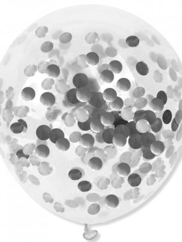 Balon-przezroczysty-konfetti-METALICZNE-foliowe-srebrne