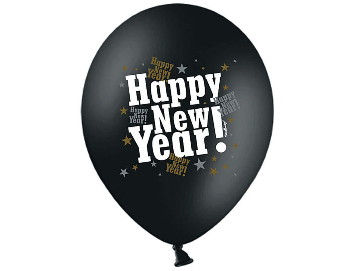 Balony-czarne-z-nadrukiem-Happy-New-Year2