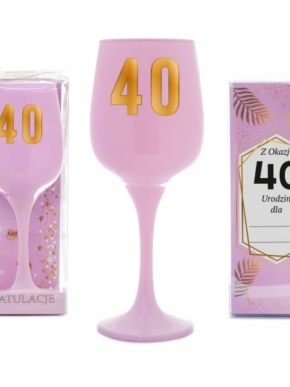 Kieliszek do wina 40 różowy