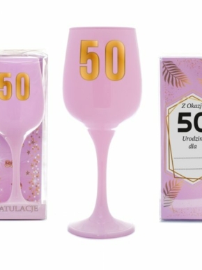 Kieliszek do wina 50 różowy