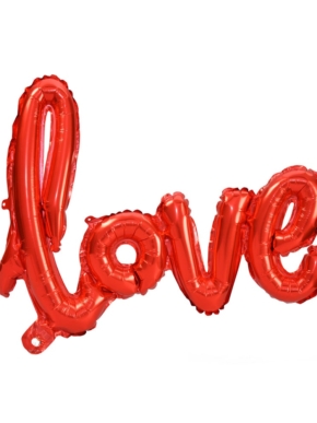 Balon foliowy napis love czerwony