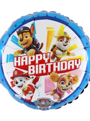 Balon foliowy Psi Patrol Happy Birthday