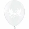 Balon lateksowy clear białe gołąbki