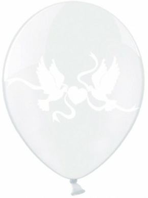 Balon lateksowy clear białe gołąbki