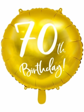 Balon foliowy złoty z napisem 60th Birthday