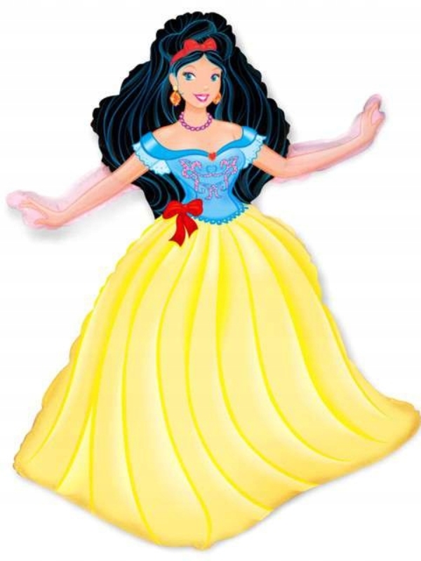 Balon-foliowy-Ksiezniczka-w-zoltej-sukni