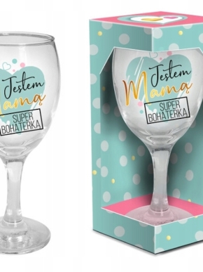 Kieliszek do wina Jestem Mamą Super Bohaterką
