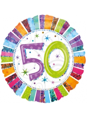 Balon foliowy 50 holograficzny kolorowy