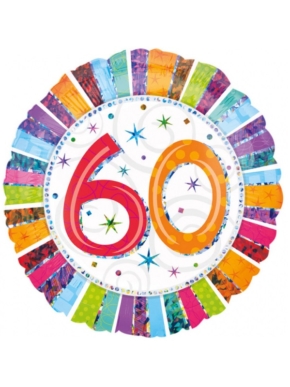 Balon foliowy 60 holograficzny kolorowy