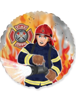 Balon foliowy okrągły strażak