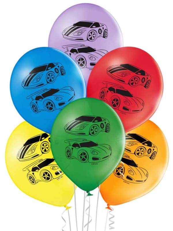 Balony-z-nadrukiem-Samochodziki
