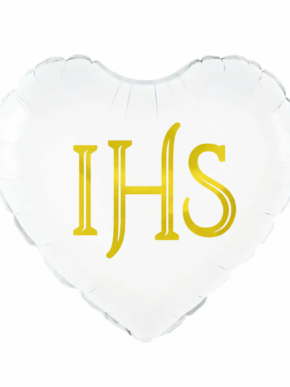 Balon foliowy serce z napisem IHS