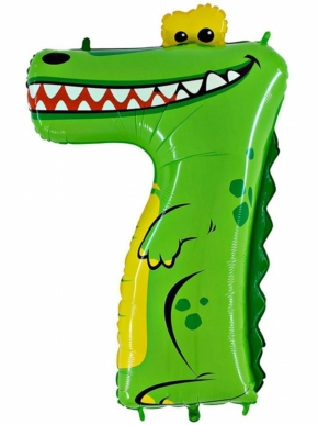 Balon foliowy cyfra 7 krokodyl