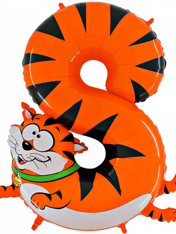 Balon-foliowy-cyfra-8-kot