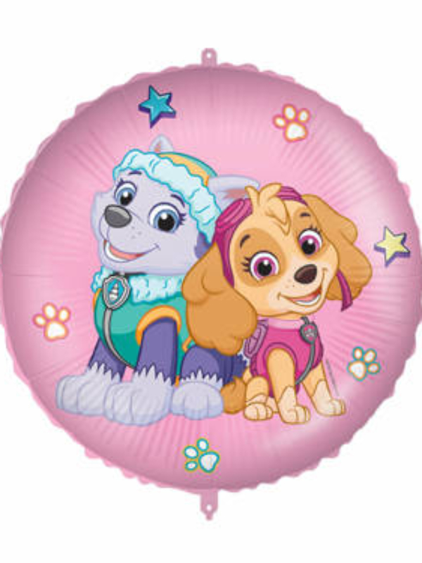 Balon-foliowy-okragly-Psi-Patrol-rozowy-Skye-Everest