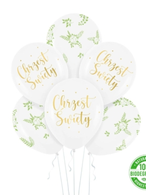 Zestaw balonów lateksowych na Chrzest Święty