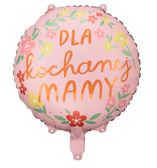 balon foliowy z nadrukiem Dla kochanej MAMY