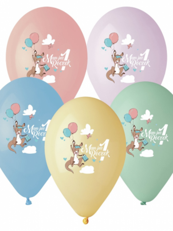 Balony-lateksowe-Mam-juz-roczek-kangurek