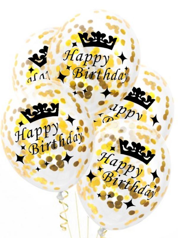 Balony-urodzinowe-z-konfetti-zlotym-Happy-Birthday