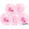 Balony lateksowe 1 trampek różowe