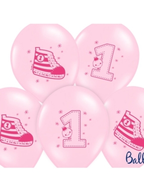Balony lateksowe 1 trampek różowe