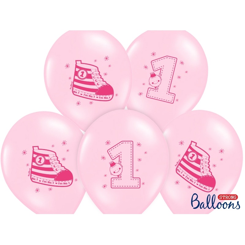 balon-trampek-na-1-urodziny-lateksowy-rozowy