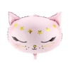 Balon foliowy w kształcie głowy kota różowy