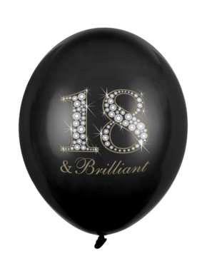 Balony lateksowe 18 & Brilliant Czarne