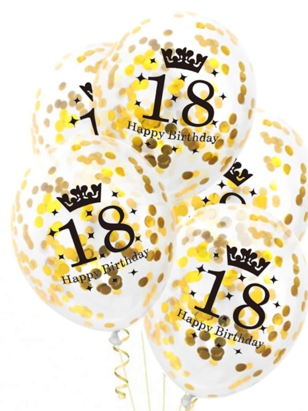 Balony-przezroczyste-ze-zlotym-konfetti-na-osiemnastkę