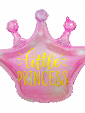 Balon foliowy Korona różowa Little Princess