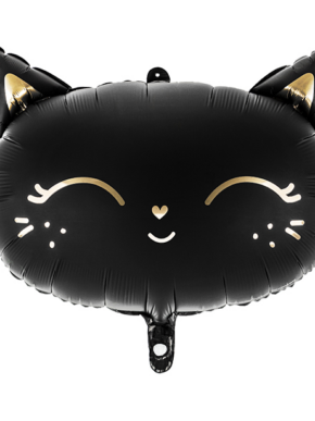 Balon foliowy Kot czarny głowa