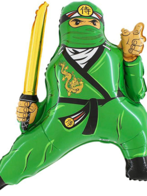 Balon foliowy Ninja zielony