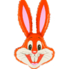 Balon foliowy królik głowa czerwony