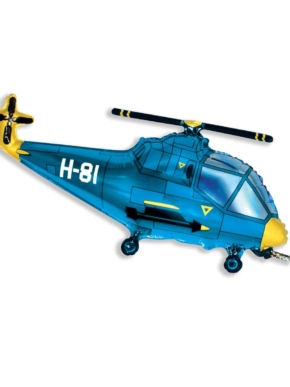 Balon foliowy helikopter niebieski