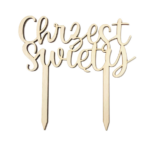 Topper drewniany Chrzest święty