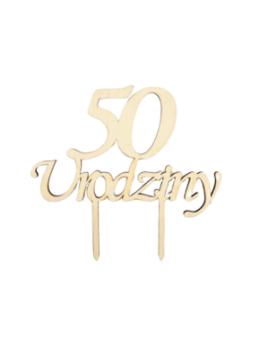 Topper drewniany 50 urodziny