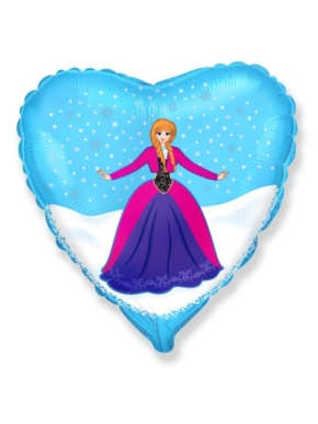 Balon foliowy serce z nadrukiem księżniczki